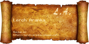 Lerch Aranka névjegykártya