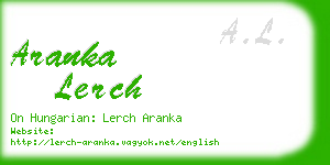 aranka lerch business card